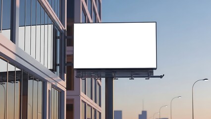 Blank Outdoor Billboard Mockup for Advertising with Copy Space in Urban Environment
