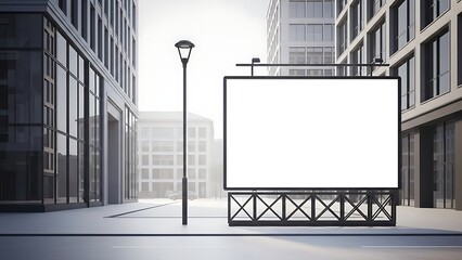 Blank Outdoor Billboard Mockup for Advertising with Copy Space in Urban Environment
