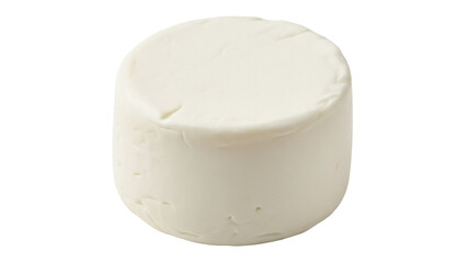 Fresh goat cheese isolated PNG on transparent background, soft and creamy dairy product for healthy eating and gourmet cuisine