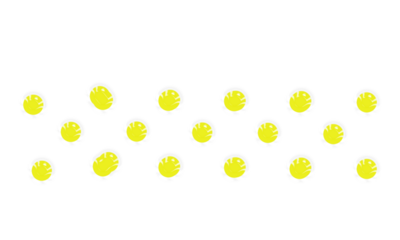 Bright Yellow Golf Balls Arranged in a Pattern on a White Background Vector Illustration