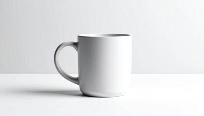 Fototapeta premium Clean White Coffee Mug with Matte Texture