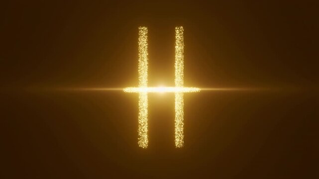 Golden photon beam double slit experiment quantum light wave interference pattern abstract golden photon wave quantum physics beam glowing double