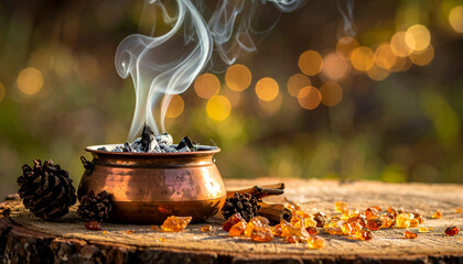 Aromatic Pine Resin Incense for Meditation and Purification