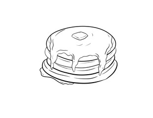 Fototapeta premium pancake digital drawing illustration isolated