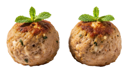 Savory meatballs recipe kitchen food home isolated on transparent background