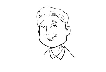 smirking guy digital drawing illustration isolated