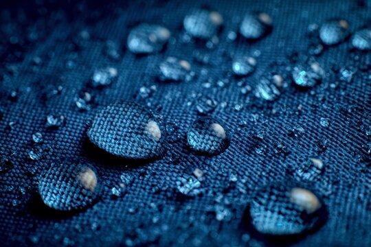 Macro Shot Deep Blue Waterproof Nylon Matte Water Resistant Technical Fabric Texture