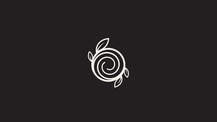 White Spiral Logo Design Element.