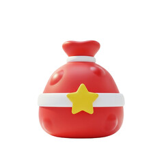 Four cute 3D Santa Claus heads with different facial expressions and glasses isolated on a plain white studio background