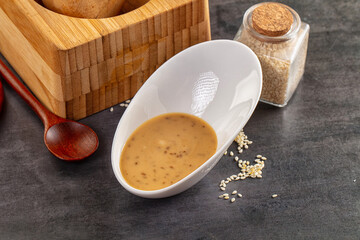 Asian sesame sauce with seeds