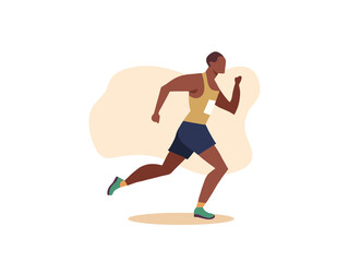 Male Athletes Running and Jogging for Fitness Training