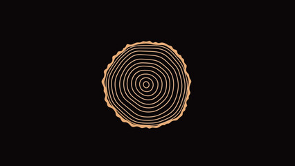 Tree Ring Pattern on Wood Slice.