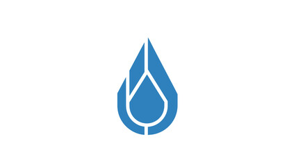 Blue Water Droplet Icon Design Element.