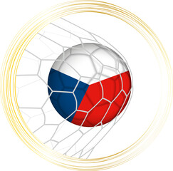 Czech Republic Soccer Ball Hitting the Goal