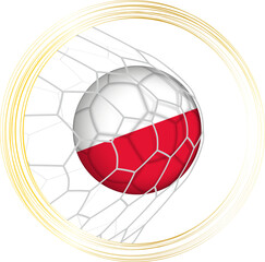 Poland Soccer Ball Hitting the Goal