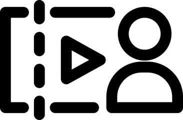 Content Clipper User Profession Line Icon