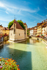 Annecy, France. Tourist in the old town center