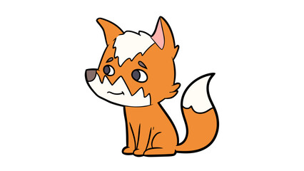 Cartoon Fox Character Illustration.