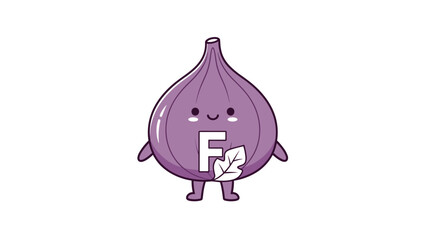 Cartoon Garlic Character with Facial Expression.