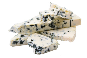 Blue cheese isolated on white