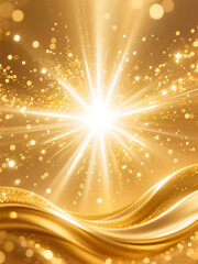 Luxury Abstract Golden Light Background with Sparkle