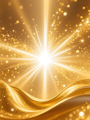 Luxury Abstract Golden Light Background with Sparkle