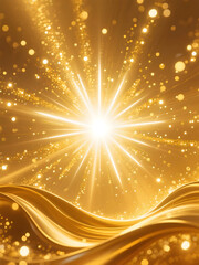 Luxury Abstract Golden Light Background with Sparkle