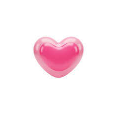 Valentine's day heart icon isolated on transparent background