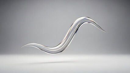 3D vector illustration of a silver stainless steel nail and sink with a metallic hook design featuring a water drop icon and fishing symbol art