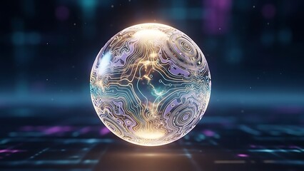 A luminous blue planet Earth glows within the vast dark cosmos of the universe, revealing a global sphere of oceans and atmosphere set against a distant galaxy of shining stars and celestial light