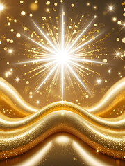 Luxury Abstract Golden Light Background with Sparkle