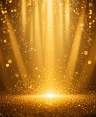 Luxury Abstract Golden Light Background with Sparkle