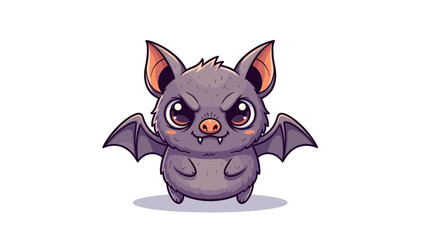 Obraz premium Cute Cartoon Bat Character Illustration.