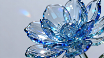 Blue Crystal Lotus Still Life Texture Photography