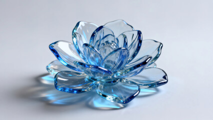 Blue Crystal Lotus Still Life Texture Photography