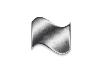 Chrome metal 3D logo effect Mockup of Flag.