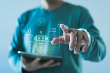 Digital artificial intelligence robot assistant interface