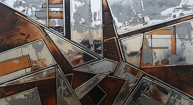 Kaleidoscope Reflections with Geometric Patterns. - Powered by Adobe