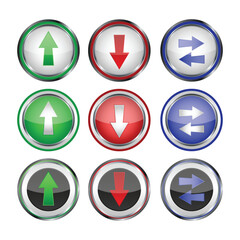 Download and Upload Glossy Web Button Vector Illustration