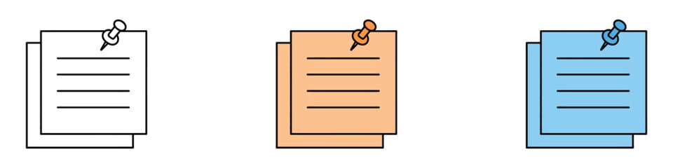 Sticky note icon vector. important memos and reminders symbol. vector illustration.