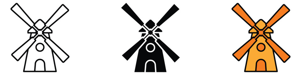 Mill icon vector. windmill, renewable energy symbol. vector illustration. © Graphinest