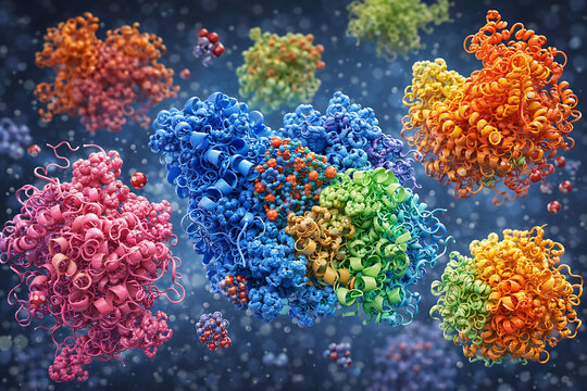 Closed up of non-histone proteins