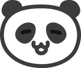 눈감은 팬더 이모티콘
