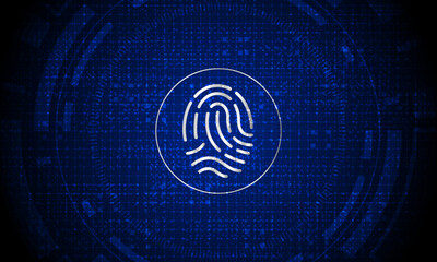 scan fingerprint, Cyber security and password control through fingerprints, access with biometrics identification