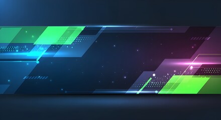 Abstract blue technology background featuring glowing digital lines and a portable laptop keyboard on a black display for modern business communication and global data network concepts