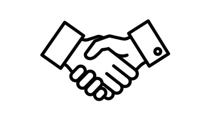 Handshake Business Agreement Partnership Deal Line Icon Vector
