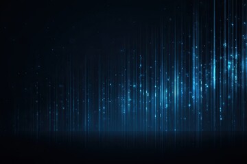 Abstract dark blue background with glowing vertical lines and particles
