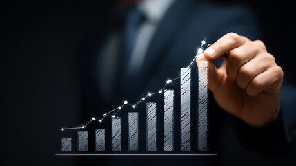 Business Growth Chart | Financial Success | Data Analytics Trend.