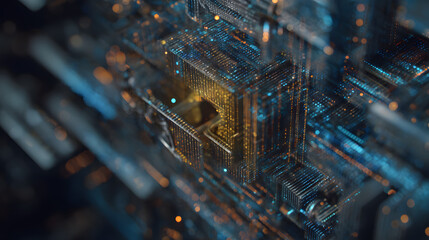 Digital circuits technology a 3d futuristic visualization of data center design perspectives