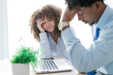 business people in the office stressed or troubled